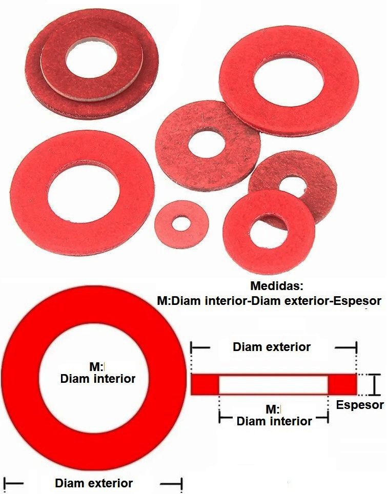 Arandelas especiales Fibra Roja